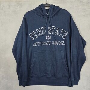 Penn State Nittany Lions Hoodie Men M oversized Blue Embroidered Foot locker Y2K